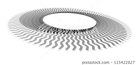 Spiral with lines as dynamic abstract vector background or logo or icon. Hypnotic illustration with perspective. 115422827