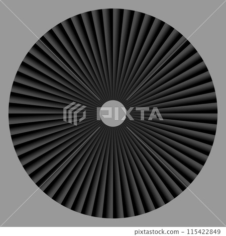 Circle with geometric optical illusion. Psychedelic concept. 115422849