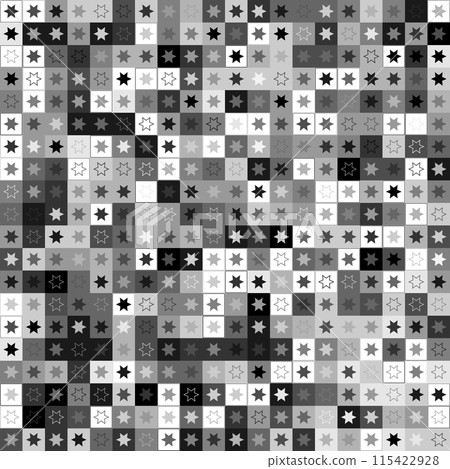 Abstract gray seamless background with squares and stars inside them. 115422928