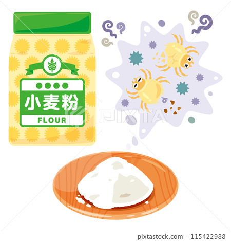 Flour and mites 115422988