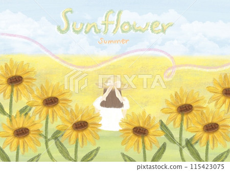 Sunflower background Sunflower background 115423075
