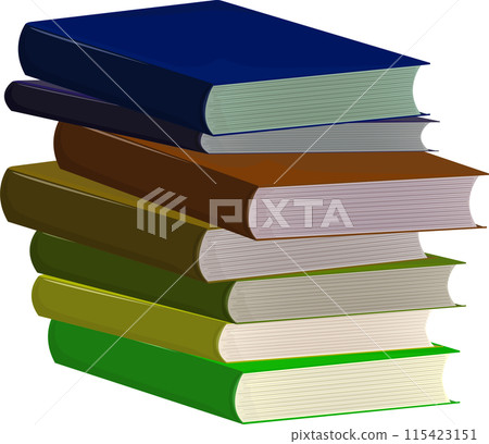 堆放的書籍插畫素材 115423151
