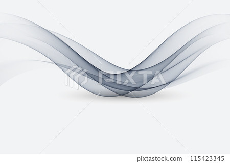Soft gradient smoky abstract wave. Flow of wavy lines, design element. Soft gradient smoky abstract wave. Flow of wavy lines, design element. 115423345