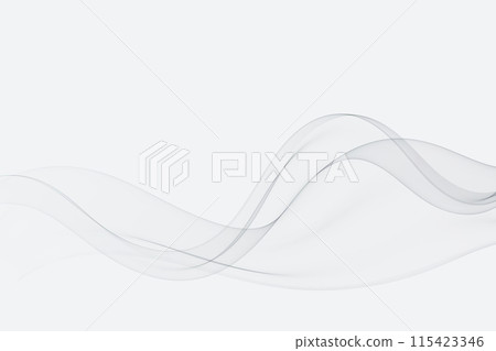 Soft gradient smoky abstract wave. Flow of wavy lines, design element. Soft gradient smoky abstract wave. Flow of wavy lines, design element. 115423346
