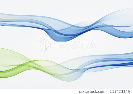 Blue and green abstract transparent wave,design element. Blue and green abstract transparent wave,design element. 115423349