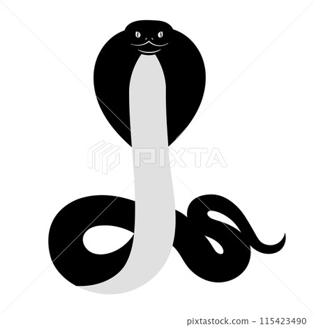 簡單的眼鏡蛇剪影插畫素材 簡單的眼鏡蛇剪影插畫素材 115423490