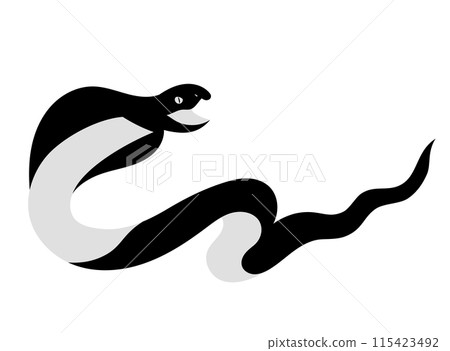 Simple cobra silhouette illustration material Simple cobra silhouette illustration material 115423492