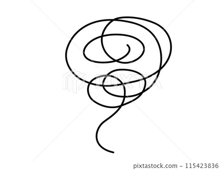 Moyamoya標記表達擔憂和想法、焦慮、不滿、負面情緒的模糊標記的插圖圖示素材 Moyamoya標記表達擔憂和想法、焦慮、不滿、負面情緒的模糊標記的插圖圖示素材 115423836