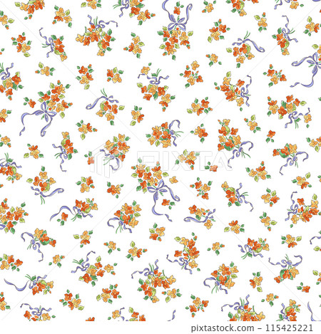 Abstract and cute floral pattern perfect for textiles, 115425221