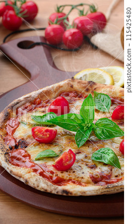 Pizza Margherita Buono Bouno means "delicious" in Italian. Pizza Margherita Buono Bouno means "delicious" in Italian. 115425480