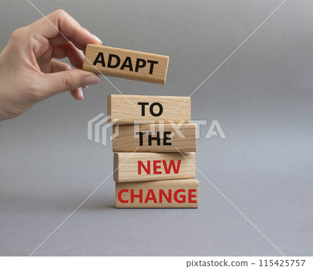 Manage and Adapt to Changes symbol. Wooden blocks with words Manage and Adapt to Changes. Beautiful grey background. Businessman hand. Business and Manage and Adapt to Changes concept. Copy space. Manage and Adapt to Changes symbol. Wooden blocks with words Manage and Adapt to Changes. Beautiful grey background. Businessman hand. Business and Manage and Adapt to Changes concept. Copy space. 115425757