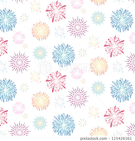 Colorful fireworks pattern Colorful fireworks pattern 115426161