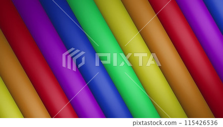 Image of rainbow stripes and colours moving on seamless loop 115426536