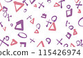 Circle, triangle, square, and cross ④ 115426974