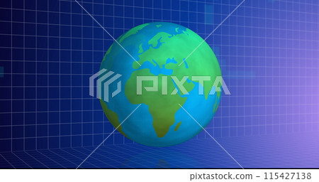 Image of globe and data processing 115427138