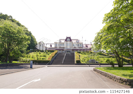 北海道先鋒村、開發、旅遊目的地、札幌市、北海道、歷史、建築、歷史、名勝、木製、日本房屋、建築。老的 北海道先鋒村、開發、旅遊目的地、札幌市、北海道、歷史、建築、歷史、名勝、木製、日本房屋、建築。老的 115427146