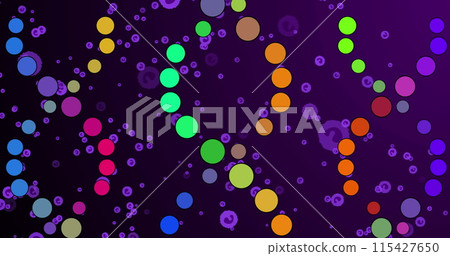 Image of dna over purple cells on violet background 115427650
