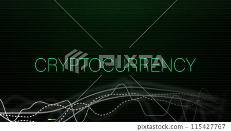 Image of cryptocurrency text over lines Image of cryptocurrency text over lines 115427767