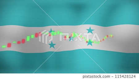 Image of data processing over flag of honduras Image of data processing over flag of honduras 115428124