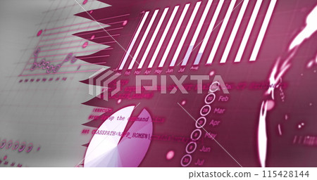 Image of data processing over flag of bahrain 115428144