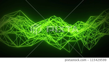 Image of data processing and shapes on black background Image of data processing and shapes on black background 115429599