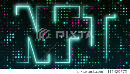Image of nft over black background with lights 115429775