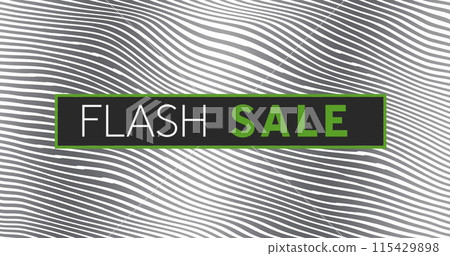 Image of flash sale over wavy black and white background 115429898
