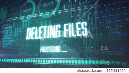 Image of data processing over server room Image of data processing over server room 115431021