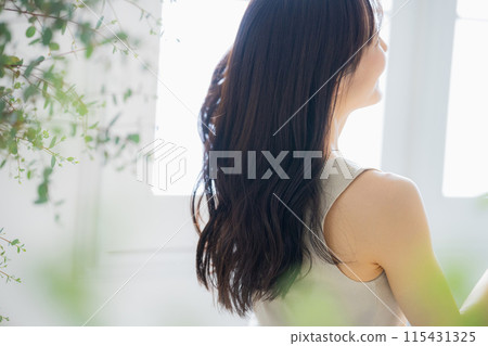 Hair care image for young women Hair care image for young women 115431325