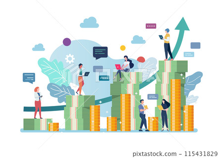 People with big money mountain. Power of compounding. 115431829