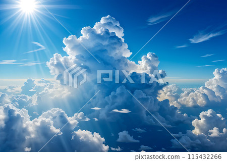 blue sky with clouds 115432266