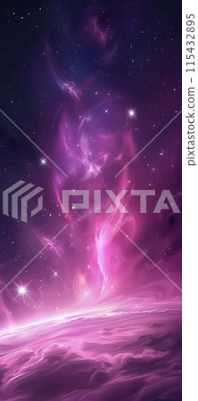 極光從太空 AI 影像降落在地球上 115432895