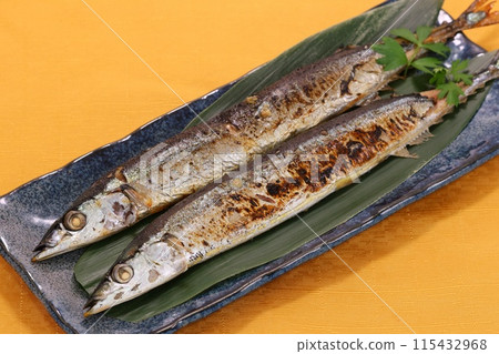 秋刀魚烤魚配菜 秋刀魚烤魚配菜 115432968