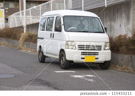 道路左側停車和停車 115433211