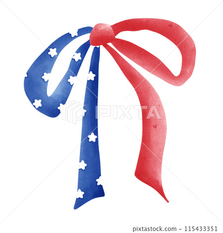 Bow ribbon on independence day Bow ribbon on independence day 115433351