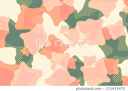 A pop and cute background illustration that resembles a camouflage pattern 115433473