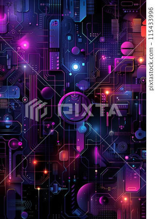 Purple and blue abstract pattern vector background Purple and blue abstract pattern vector background 115433996