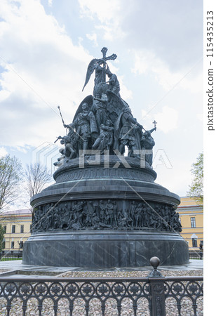 Monument to the Millennium of Russia, Veliky Novgorod, Russia. famous tourist attraction. Monument to the Millennium of Russia, Veliky Novgorod, Russia. famous tourist attraction. 115435213