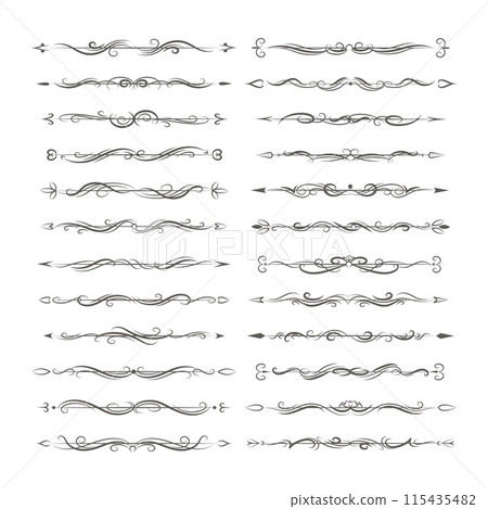 Vintage monochrome divider set 115435482