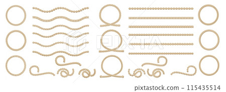 Old rope shapes set 115435514