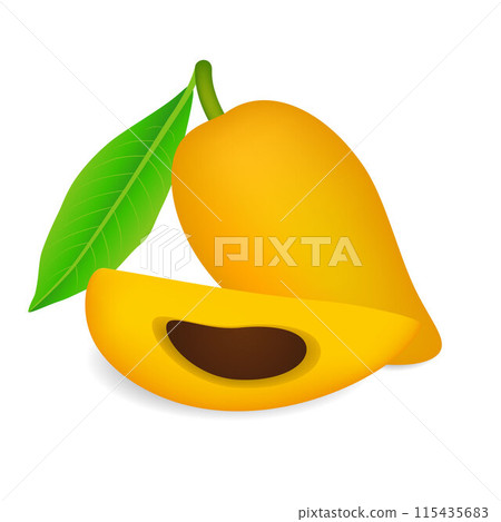 Canistel or egg fruits isolated on white background. 115435683