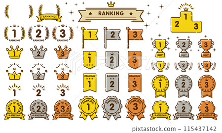 Vector ranking icon set 115437142