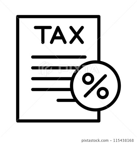稅收百分比文件圖示。 115438168