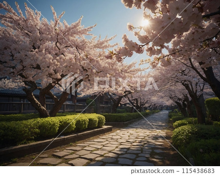 Cherry blossom trees-2 [AI generated, professional finish] 115438683
