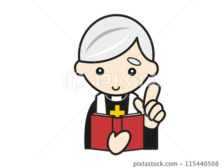 Priest with a Bible 115440508