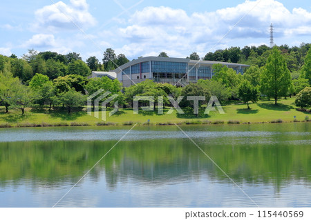 Scenery around Seta Park Gymnasium in early summer 115440569