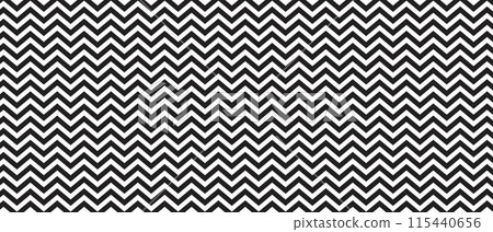 Zigzag pattern. Horizontal black and white zig zag lines. Parallel jagged stripes texture. Minimalistic geometric print. Vector graphic illustration Zigzag pattern. Horizontal black and white zig zag lines. Parallel jagged stripes texture. Minimalistic geometric print. Vector graphic illustration 115440656