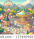 孩子們在遊樂園玩耍 115440948