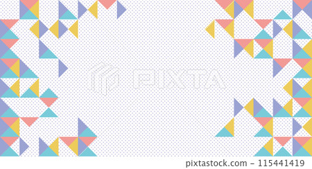 A background design material with a cool atmosphere, with pastel colored shapes dancing lightly to create a fun mood 115441419