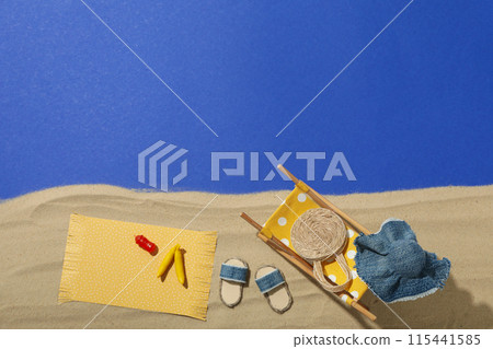 The concept of summer holidays, a place to rest on the beach. 115441585